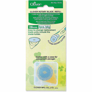 CLOVER 7515 - Rotary Cutter Blade Refills 5 pcs. - 28mm (1") in packaging CLOVER 7515 - Rotary Cutter Blade Refills 5 pcs. - 28mm (1") in packaging