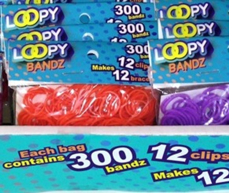 300 pack of red Loopy Bandz