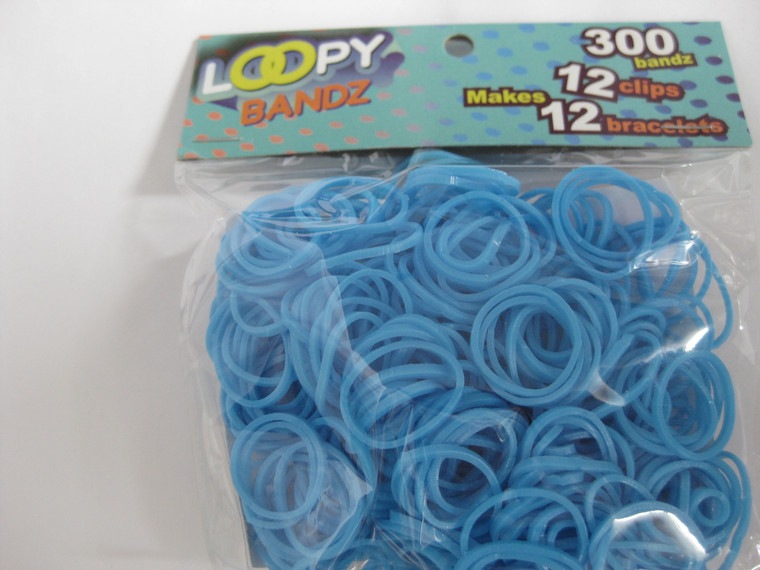 Bag of light sky blue Loopy Bandz