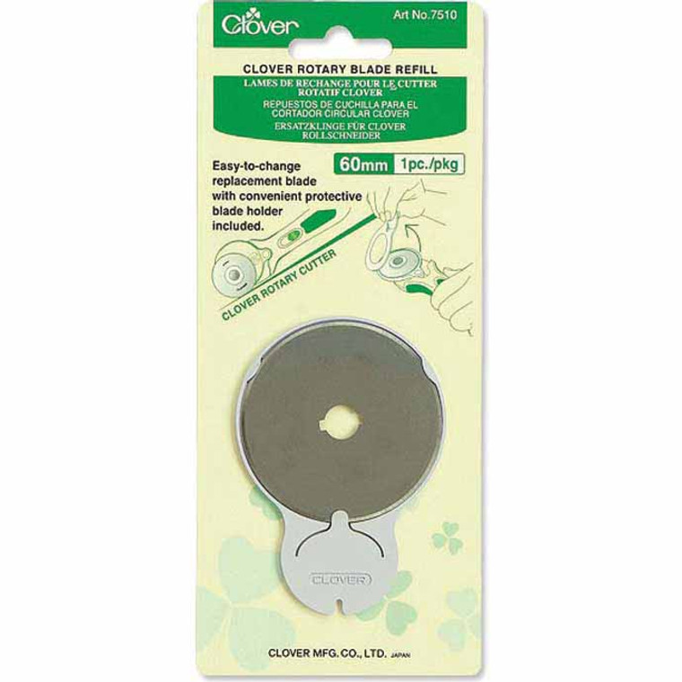 CLOVER 7510 - Rotary Cutter Blade Refills 1 pc. - 60mm (21⁄4") in packaging