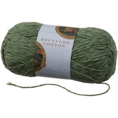 Lion Brand Yarn Recycled Cotton Yarn, Seagrass