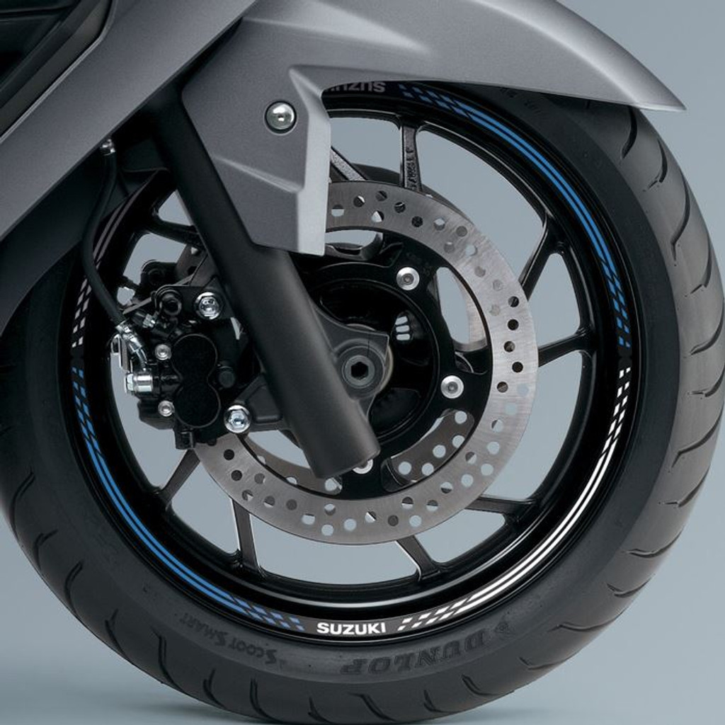 Burgman 400 Front Wheel Decal (Blue/White V1)