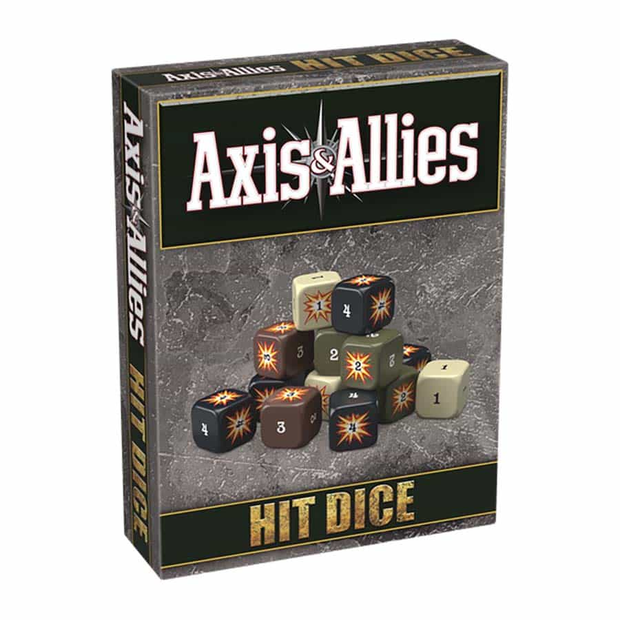Renegade Games Studio: Axis & Allies: Hit Dice - 72 Dice in 4 Styles, 16mm, Military Style Duffel Carry Bag, Strategy Board Game Accessory & Upgrade