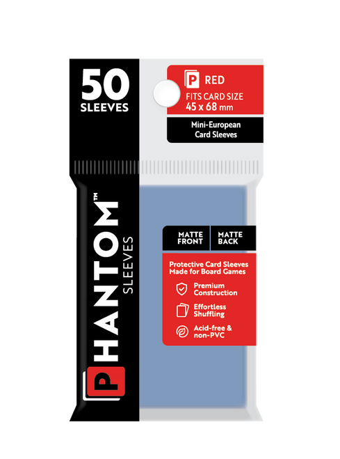 Picture of Phantom Sleeves: Red Size (45mm x 68mm) - Matte/Matte (50)
