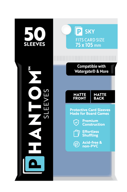 Picture of Phantom Sleeves: Sky Size (75mm x 105mm) - Matte/Matte (50)