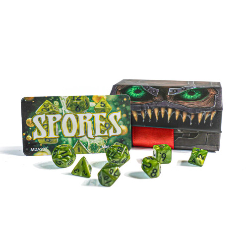 Picture of Spores - Mimic Dice: 10mm Mini Acrylic: 7-Piece Set