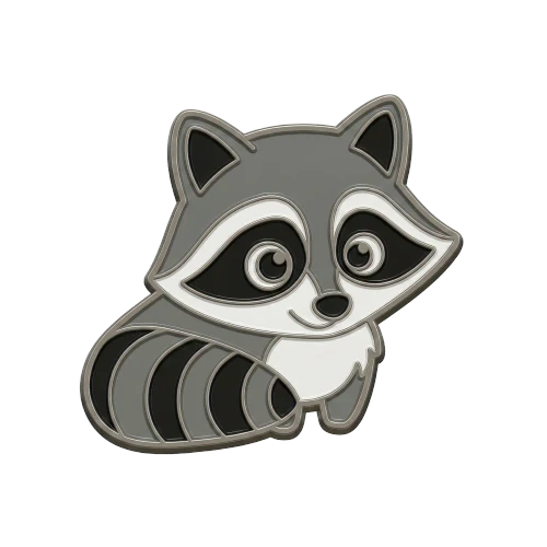 Picture of Vine - Racoon Enamel Pin