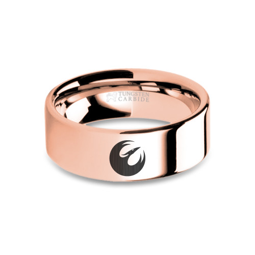 Star Wars Rebels Phoenix Cell Squadron Rose Gold Tungsten Ring