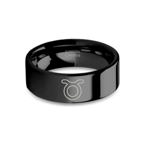 Zelda Triforce Symbol Laser Engraved Black Tungsten Ring