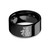 Chinese "Fu" Good Fortune Engraved Black Tungsten Wedding Band