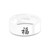Chinese Fortune Fu Calligraphy Laser Engraved White Ceramic Ring