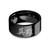 Chinese "Hero" Symbol Calligraphy Characters Black Tungsten Ring