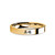 Chinese Calligraphy "Hero" Characters Yellow Gold Tungsten Ring
