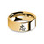 Chinese Loyal Symbol "Zhong" Engraved Yellow Gold Tungsten Ring