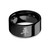 Peace Symbol "Ping" Chinese Writing Black Tungsten Wedding Ring