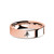 Chinese Peace Character Laser Engraved Rose Gold Tungsten Ring