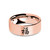 Chinese Fortune "Fu" Calligraphy Rose Gold Brushed Tungsten Ring