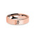 Chinese Strength Symbol Engraved Rose Gold Brushed Tungsten Ring