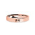 Chinese "Hero" Letter Calligraphy Rose Gold Brushed Tungsten Ring