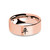 Chinese Peace Harmony Character Rose Gold Brushed Tungsten Ring