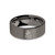 Chinese Loyalty Calligraphy Letter Gunmetal Brushed Tungsten Ring