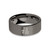 Chinese Lucky Character "Fu" Gunmetal Gray Brushed Tungsten Ring