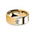 Chinese Symbol for Love Ai Character Gold Tungsten Wedding Band