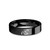 Chinese Heart "Xin" Brush Calligraphy Symbol Black Tungsten Ring