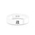 Chinese Zodiac Rooster Symbol White Ceramic Wedding Band