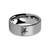 Chinese Zodiac Goat Year Laser Engraved Tungsten Ring, Brushed
