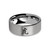 Chinese Zodiac Tiger Year Engraved Tungsten Carbide Ring, Brushed