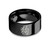 Year of Dog Character Zodiac Laser Engraved Black Tungsten Ring
