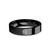 Year of Dog Character Zodiac Laser Engraved Black Tungsten Ring