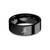 Year of Goat Character Zodiac Laser Engraved Black Tungsten Ring