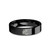 Year of Snake Character Zodiac Engraved Black Tungsten Ring