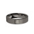 Chinese Rooster Year Zodiac Sign Tungsten Gunmetal Ring, Brushed