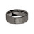 Chinese Rooster Year Zodiac Sign Tungsten Gunmetal Ring, Brushed