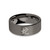 Chinese Snake Year Zodiac Sign Tungsten Gunmetal Band, Brushed