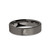 Chinese Tiger Year Zodiac Symbol Tungsten Gunmetal Ring, Brushed