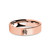 Chinese Dog Zodiac Symbol Rose Gold Tungsten Ring, Brushed