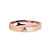 Chinese Horse Zodiac Symbol Rose Gold Tungsten Ring, Brushed