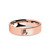 Chinese Horse Zodiac Symbol Rose Gold Tungsten Ring, Brushed