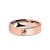 Chinese Ox Zodiac Symbol Rose Gold Tungsten Ring, Brushed