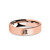 Chinese Rooster Zodiac Symbol Rose Gold Tungsten Ring, Brushed