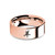 Chinese Astrology Goat Character Rose Gold Tungsten Wedding Ring