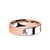 Chinese Horse Zodiac Character Rose Gold Tungsten Wedding Ring