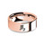 Chinese Horse Zodiac Character Rose Gold Tungsten Wedding Ring