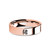 Chinese Pig Zodiac Character Rose Gold Tungsten Wedding Ring