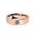 Biometric Fingerprint Symbol Rose Gold Tungsten Ring, Brushed