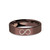 Infinite Loop Laser Engraved Rustic Brushed Brown Tungsten Ring - Image View 3